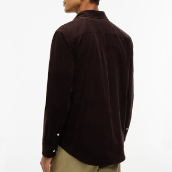 Tommy Hilfiger  - Tommy Hilfiger - Solid corduroy shirt | Fløjls Skjorte Chocolate