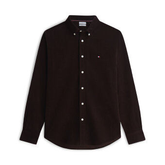 Tommy Hilfiger  - Tommy Hilfiger - Solid corduroy shirt | Fløjls Skjorte Chocolate