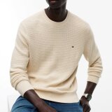 Tommy Hilfiger - Tommy Hilfiger - Cotton cashmere crewneck | Strik Heather Oatmilk Tommy Hilfiger - Tommy Hilfiger - Cotton cashmere crewneck | Strik Heather Oatmilk
