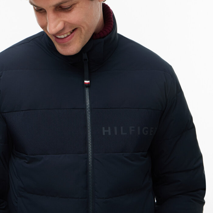 Tommy Hilfiger  - Tommy Hilfiger - Hooded branded puffer | Vindjakke Navy Blue