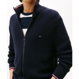 Tommy Hilfiger - Tommy Hilfiger - RWB rib zip through | Cardigan Navy Blue Tommy Hilfiger - Tommy Hilfiger - RWB rib zip through | Cardigan Navy Blue