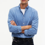 Tommy Hilfiger - Tommy Hilfiger - Solid corduroy shirt | Fløjls Skjorte Brisk Blue Tommy Hilfiger - Tommy Hilfiger - Solid corduroy shirt | Fløjls Skjorte Brisk Blue