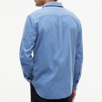 Tommy Hilfiger  - Tommy Hilfiger - Solid corduroy shirt | Fløjls Skjorte Brisk Blue