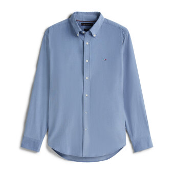 Tommy Hilfiger  - Tommy Hilfiger - Solid corduroy shirt | Fløjls Skjorte Brisk Blue