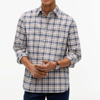 Tommy Hilfiger  - Tommy Hilfiger - Oxford tartan check shirt | Skjorte Newsprint Beige