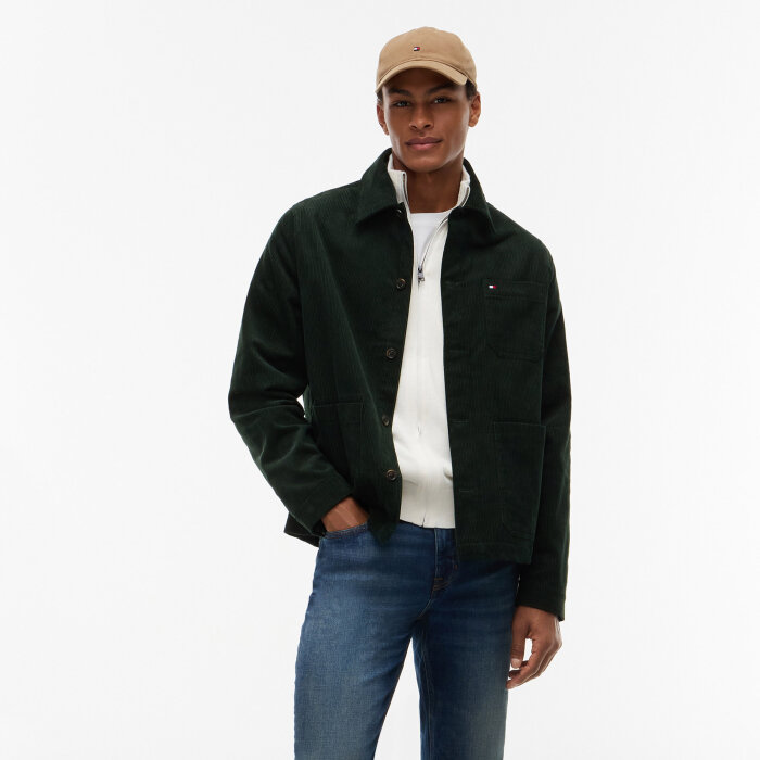 Tommy Hilfiger  - Tommy Hilfiger - Corduroy Chore shirt jacket | Overshirt Riverbed Green