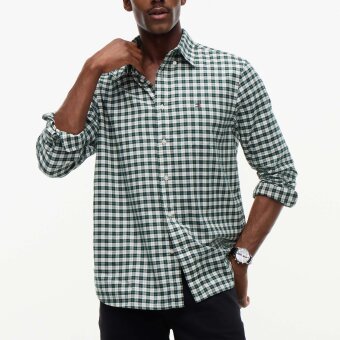 Tommy Hilfiger - Tommy Hilfiger - Small check flannel shirt | Skjorte Green Check Tommy Hilfiger - Tommy Hilfiger - Small check flannel shirt | Skjorte Green Check