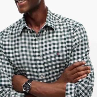 Tommy Hilfiger - Tommy Hilfiger - Small check flannel shirt | Skjorte Green Check Tommy Hilfiger - Tommy Hilfiger - Small check flannel shirt | Skjorte Green Check