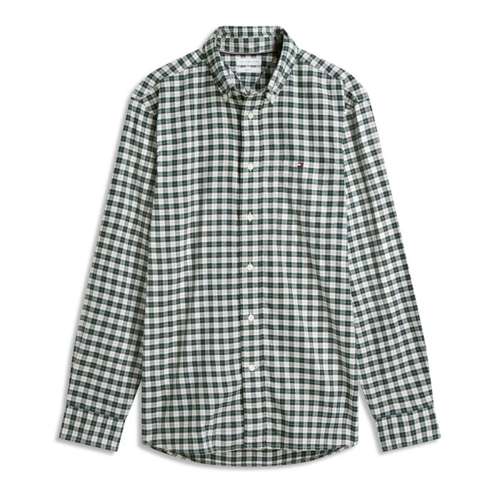 Tommy Hilfiger  - Tommy Hilfiger - Small check flannel shirt | Skjorte Green Check