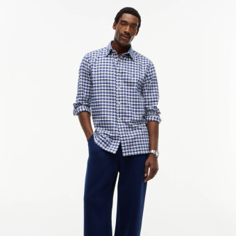 Tommy Hilfiger - Tommy Hilfiger - Small check flannel shirt | Skjorte Navy Voyage Tommy Hilfiger - Tommy Hilfiger - Small check flannel shirt | Skjorte Navy Voyage