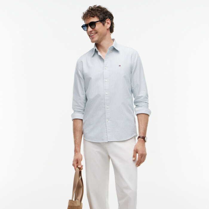 Tommy Hilfiger  - Tommy Hilfiger - Heritage oxford stripe shirt | Skjorte Green White