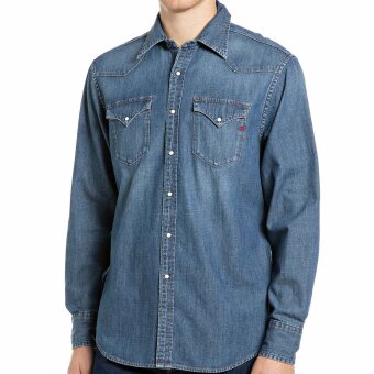 Replay  - Replay - Denim shirt | Skjorte Blue