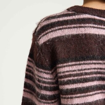 ICHI ( Dame ) - ICHI - IHALLO SS | STRIK FUDGE W PINK STRIPES ICHI ( Dame ) - ICHI - IHALLO SS | STRIK FUDGE W PINK STRIPES