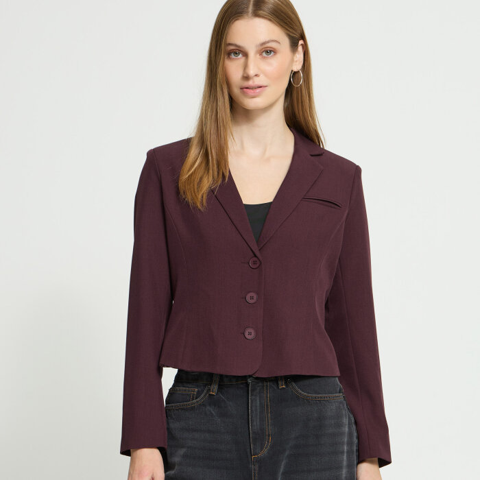 ICHI ( Dame ) - ICHI - IHFAVA SHORT | BLAZER FUDGE MELANGE