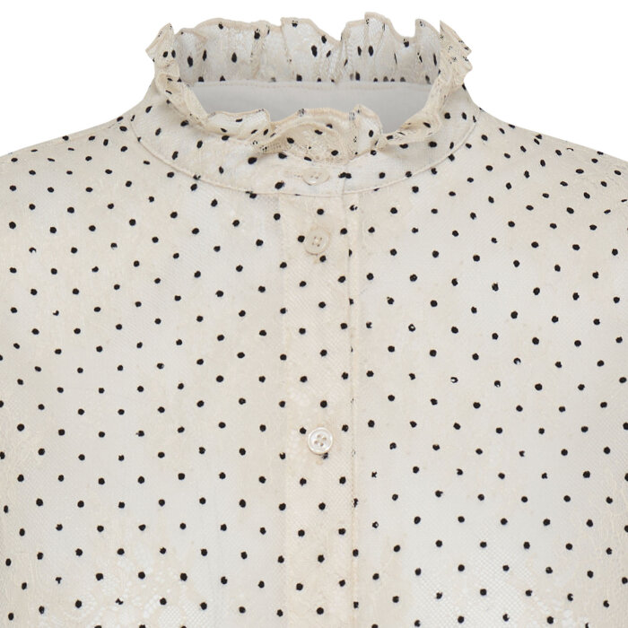 Pulz Jeans ( Dame )  - PULZ - PZFRIDDY BLOUSE | SKJORTE MACADAMIA