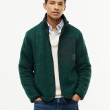 Tommy Hilfiger - Tommy Hilfiger - Wool Teddy fleece cardigan | Fleece Trøje Nocturnal Green Tommy Hilfiger - Tommy Hilfiger - Wool Teddy fleece cardigan | Fleece Trøje Nocturnal Green