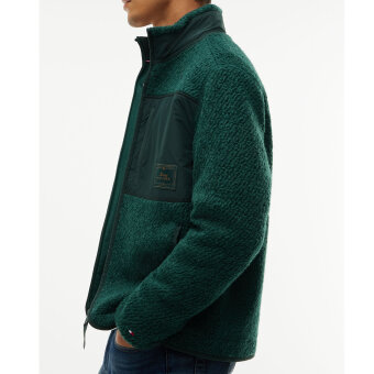 Tommy Hilfiger - Tommy Hilfiger - Wool Teddy fleece cardigan | Fleece Trøje Nocturnal Green Tommy Hilfiger - Tommy Hilfiger - Wool Teddy fleece cardigan | Fleece Trøje Nocturnal Green