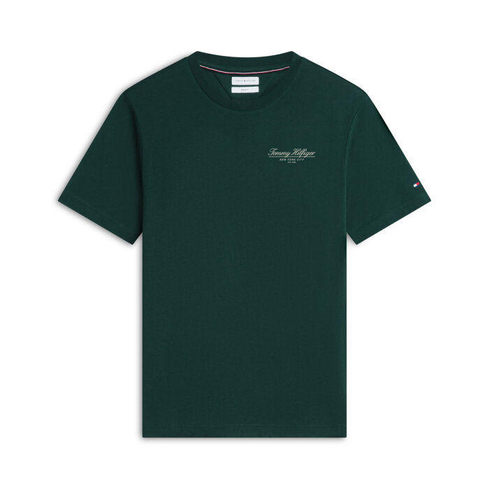 Tommy Hilfiger  - Tommy Hilfiger - Brand Love small script tee | T-shirt Nocturnal Green