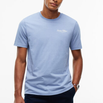 Tommy Hilfiger - Tommy Hilfiger - Brand Love small script tee | T-shirt Brisk Blue Tommy Hilfiger - Tommy Hilfiger - Brand Love small script tee | T-shirt Brisk Blue