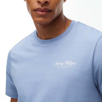 Tommy Hilfiger - Tommy Hilfiger - Brand Love small script tee | T-shirt Brisk Blue Tommy Hilfiger - Tommy Hilfiger - Brand Love small script tee | T-shirt Brisk Blue