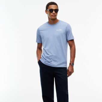 Tommy Hilfiger - Tommy Hilfiger - Brand Love small script tee | T-shirt Brisk Blue Tommy Hilfiger - Tommy Hilfiger - Brand Love small script tee | T-shirt Brisk Blue