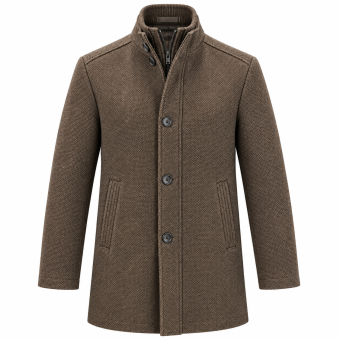 Limited Edition - Limited edition - Wool jacket 3/4 | Uldjakke Brown Structure