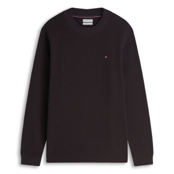 Tommy Hilfiger  - Tommy Hilfiger - Textured LS tee | T-shirt Black