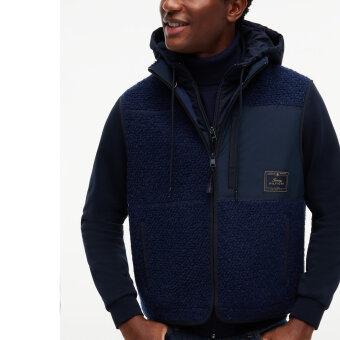 Tommy Hilfiger - Tommy Hilfiger - Wool Teddy | Vest Carbon Navy Tommy Hilfiger - Tommy Hilfiger - Wool Teddy | Vest Carbon Navy