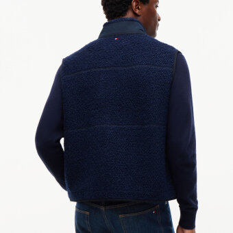 Tommy Hilfiger - Tommy Hilfiger - Wool Teddy | Vest Carbon Navy Tommy Hilfiger - Tommy Hilfiger - Wool Teddy | Vest Carbon Navy