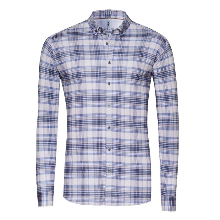 Desoto - Desoto - 87213 816 | Jersey Skjorte Beige Blue