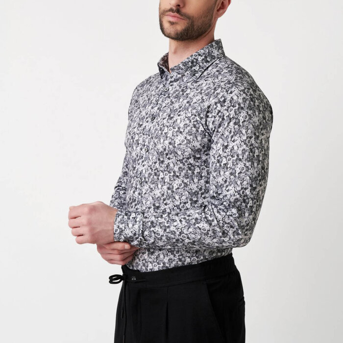 Desoto - Desoto - 87328 717 | Jersey Skjorte Grey Denim