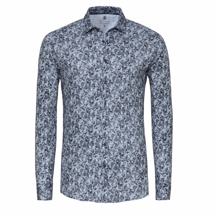Desoto - Desoto - 87328 717 | Jersey Skjorte Grey Denim