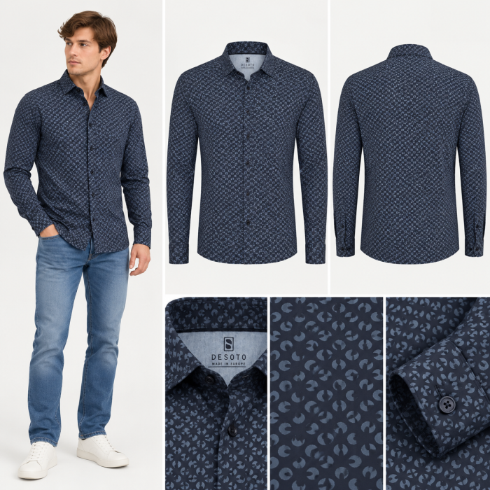 Desoto - Desoto - 93328 592 | Jersey Skjorte Dark Blue