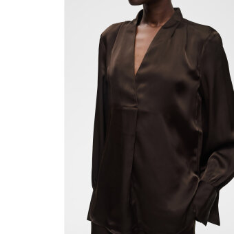 InWear - INWEAR - DAWN V-NECK | SKJORTE CHOCOLATE BRO