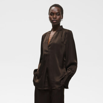 InWear - INWEAR - DAWN V-NECK | SKJORTE CHOCOLATE BRO