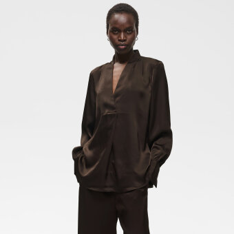 InWear - INWEAR - DAWN V-NECK | SKJORTE CHOCOLATE BRO