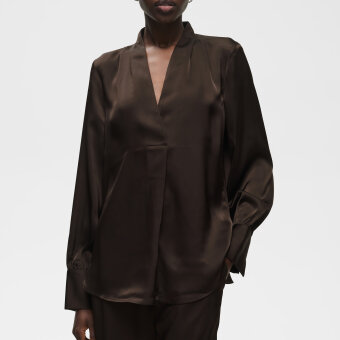 InWear - INWEAR - DAWN V-NECK | SKJORTE CHOCOLATE BRO