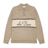 LES DEUX - Les Deux - Signature knit. polo | Strik Dark sand melange