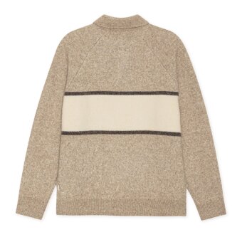 LES DEUX - Les Deux - Signature knit. polo | Strik Dark sand melange LES DEUX - Les Deux - Signature knit. polo | Strik Dark sand melange