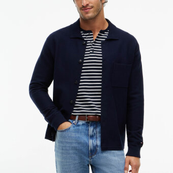 Tommy Hilfiger - Tommy Hilfiger - Full Milano button through | Cardigan Navy Blue Tommy Hilfiger - Tommy Hilfiger - Full Milano button through | Cardigan Navy Blue