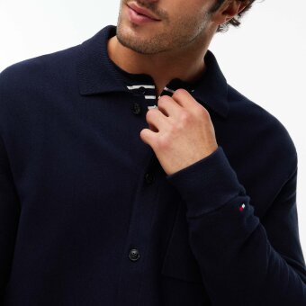 Tommy Hilfiger - Tommy Hilfiger - Full Milano button through | Cardigan Navy Blue Tommy Hilfiger - Tommy Hilfiger - Full Milano button through | Cardigan Navy Blue