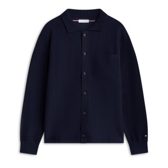 Tommy Hilfiger - Tommy Hilfiger - Full Milano button through | Cardigan Navy Blue Tommy Hilfiger - Tommy Hilfiger - Full Milano button through | Cardigan Navy Blue
