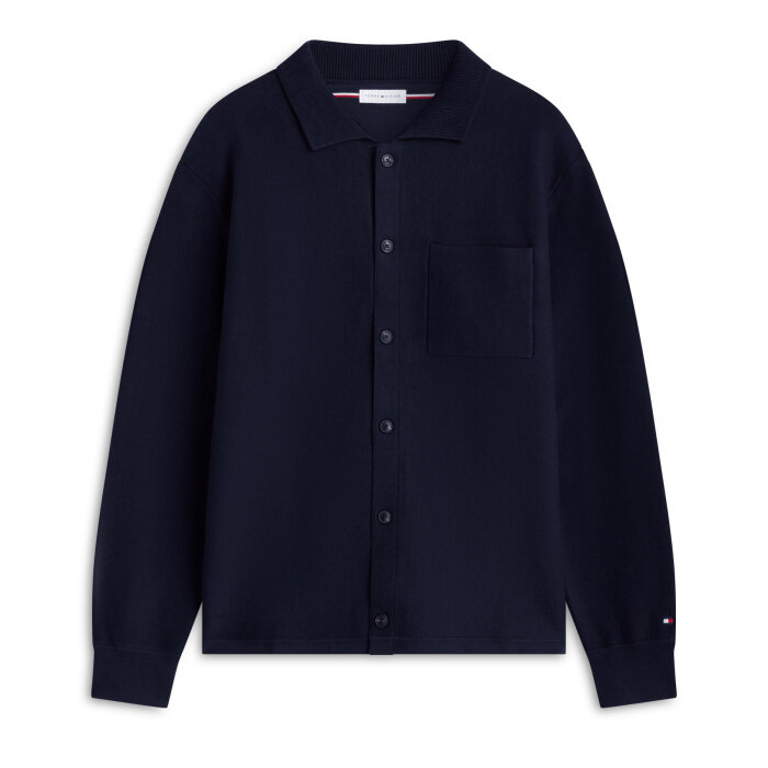 Tommy Hilfiger  - Tommy Hilfiger - Full Milano button through | Cardigan Navy Blue