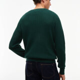 Tommy Hilfiger - Tommy Hilfiger - Herringbone structure C-neck | Strik Noctunal Green Tommy Hilfiger - Tommy Hilfiger - Herringbone structure C-neck | Strik Noctunal Green