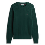 Tommy Hilfiger - Tommy Hilfiger - Herringbone structure C-neck | Strik Noctunal Green Tommy Hilfiger - Tommy Hilfiger - Herringbone structure C-neck | Strik Noctunal Green