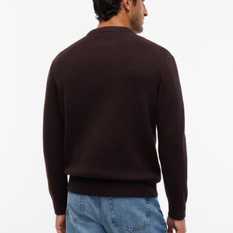 Tommy Hilfiger - Tommy Hilfiger - Full Milano crew neck | Strik Chocolate Tommy Hilfiger - Tommy Hilfiger - Full Milano crew neck | Strik Chocolate