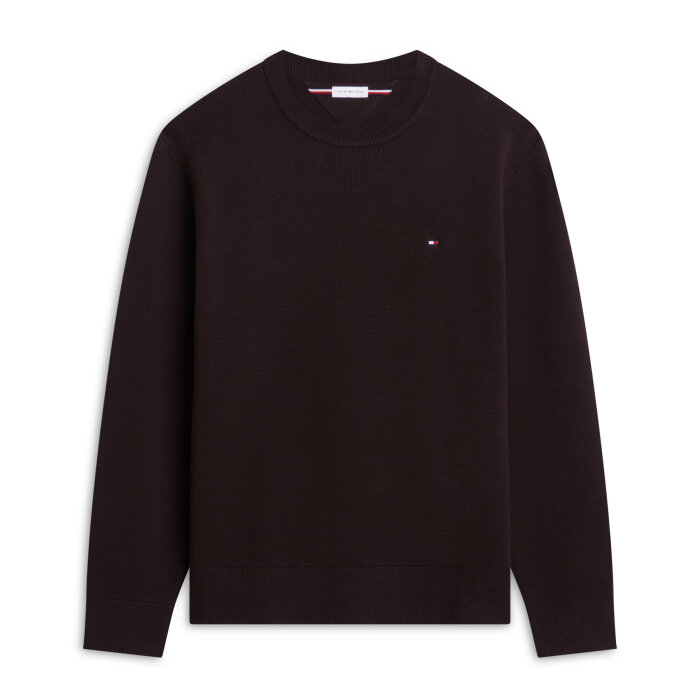 Tommy Hilfiger  - Tommy Hilfiger - Full Milano crew neck | Strik Chocolate