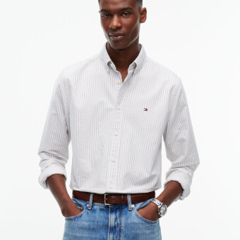 Tommy Hilfiger - Tommy Hilfiger - Heritage oxford stripe shirt | Skjorte Tawny Stripe Tommy Hilfiger - Tommy Hilfiger - Heritage oxford stripe shirt | Skjorte Tawny Stripe