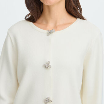 FRANSA - FRANSA - FRSALLY CAR 9 | CARDIGAN WHISPER WHITE FRANSA - FRANSA - FRSALLY CAR 9 | CARDIGAN WHISPER WHITE