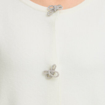 FRANSA - FRANSA - FRSALLY CAR 9 | CARDIGAN WHISPER WHITE FRANSA - FRANSA - FRSALLY CAR 9 | CARDIGAN WHISPER WHITE